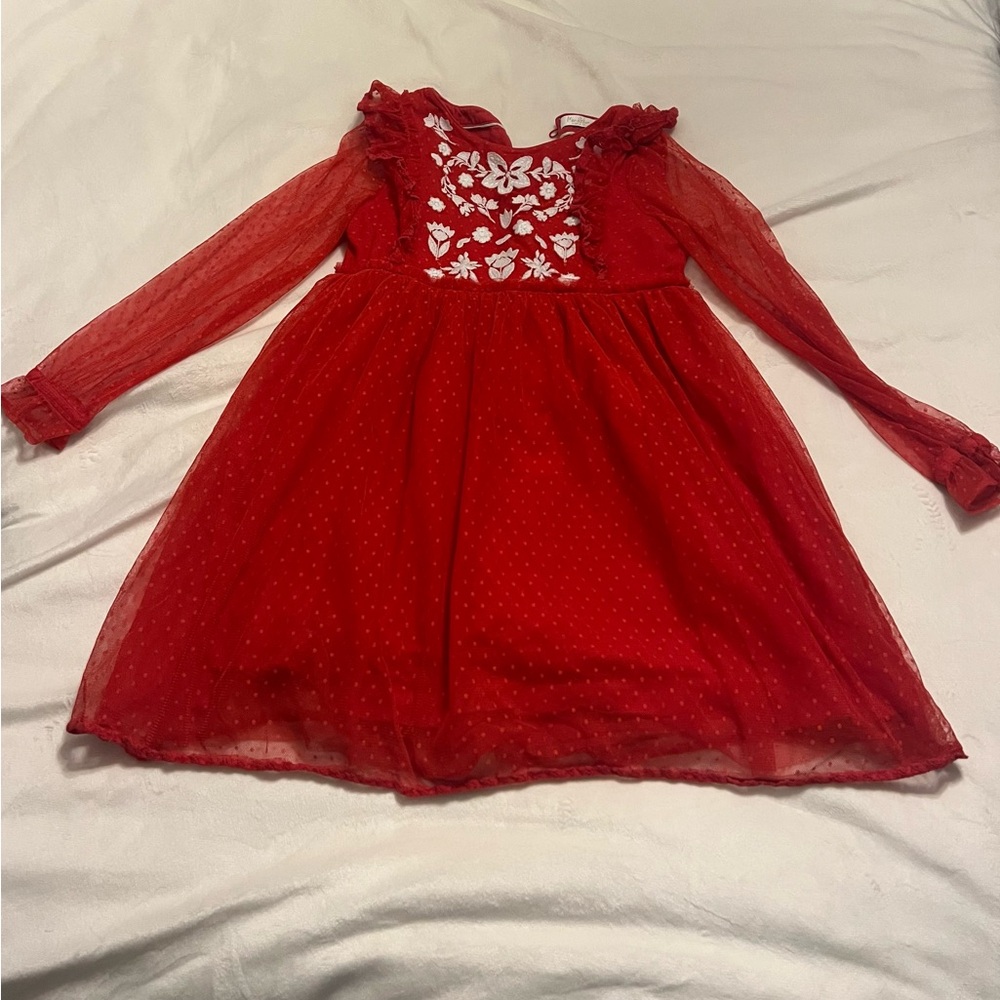 Mini Boden Red Formal Kids Dress